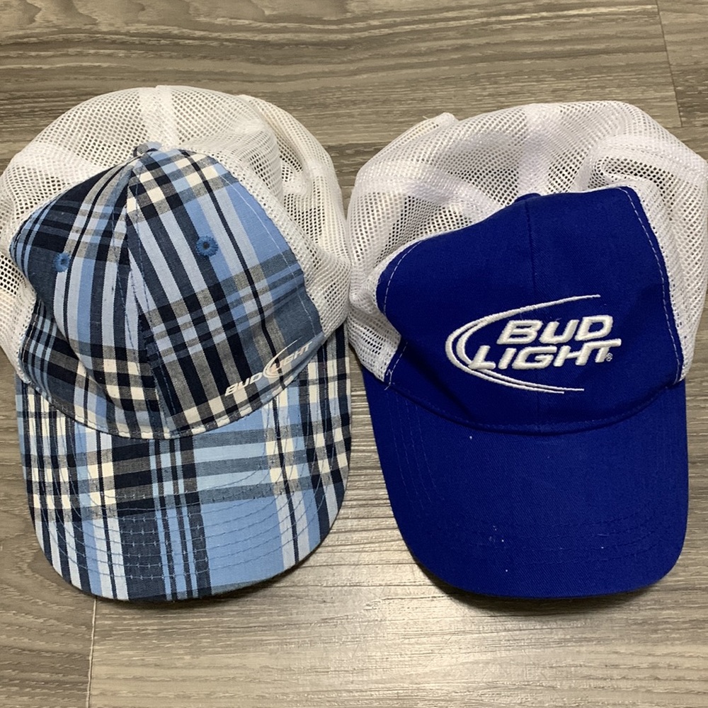 2 Vintage Bud light summer caps